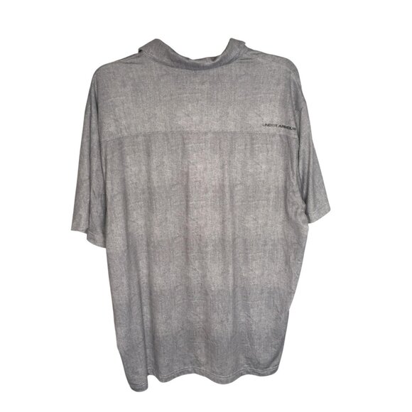 Under Armour Polo Shirt Mens XL Gray HeatGear Loose Golf Performance SS - Picture 8 of 9